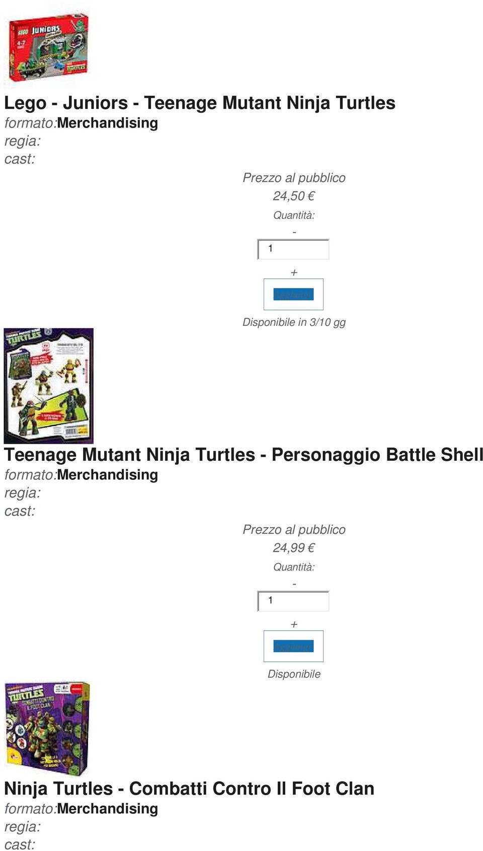 Ninja Turtles Personaggio Battle Shell