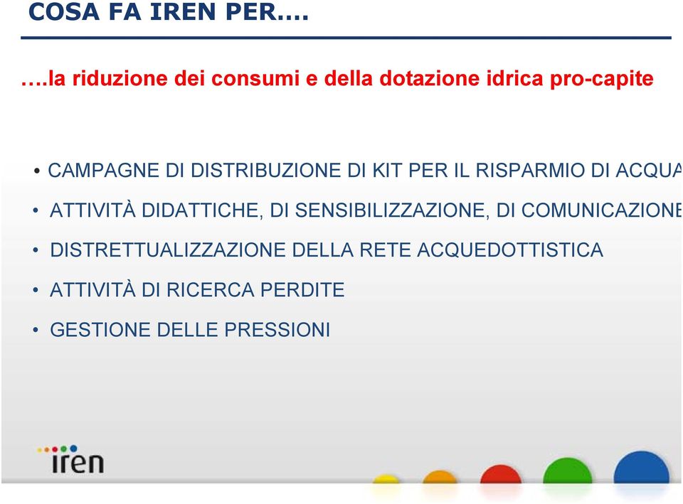 DISTRIBUZIONE DI KIT PER IL RISPARMIO DI ACQUA ATTIVITÀ DIDATTICHE, DI