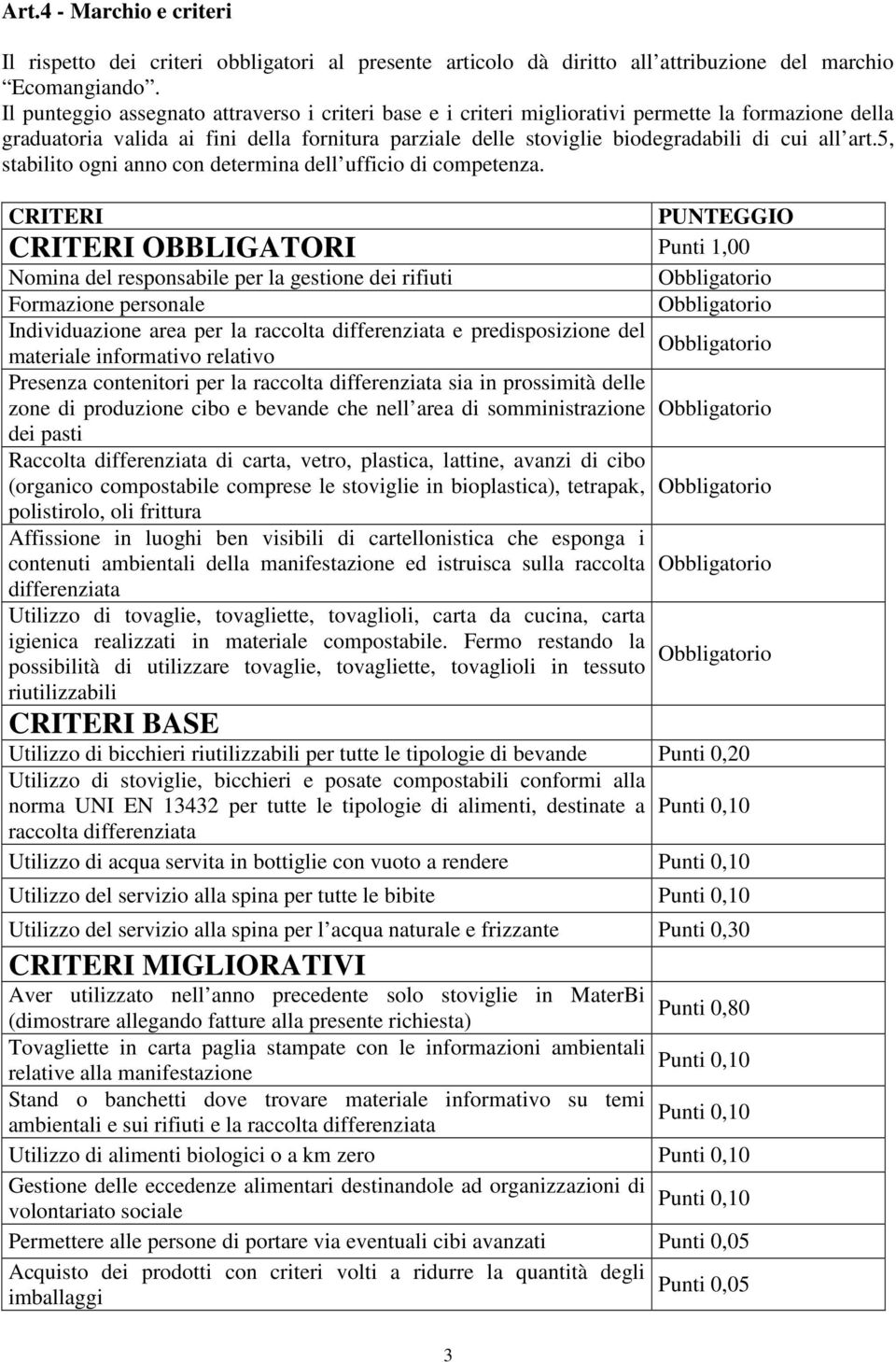 art.5, stabilito ogni anno con determina dell ufficio di competenza.