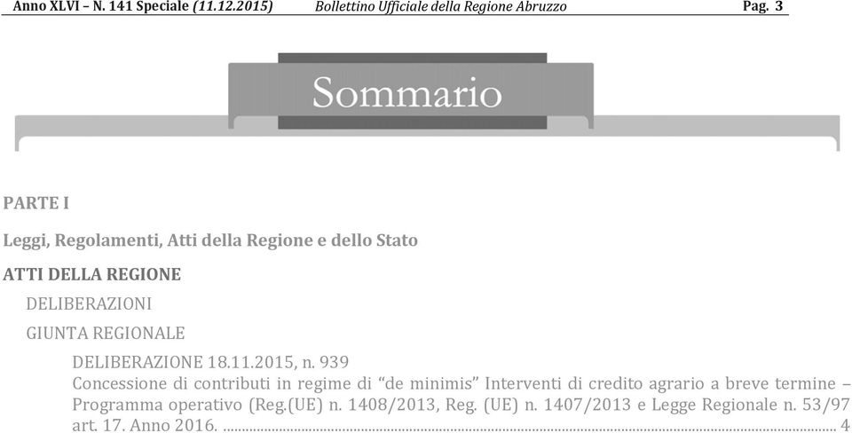 REGIONALE DELIBERAZIONE 18.11.2015, n.