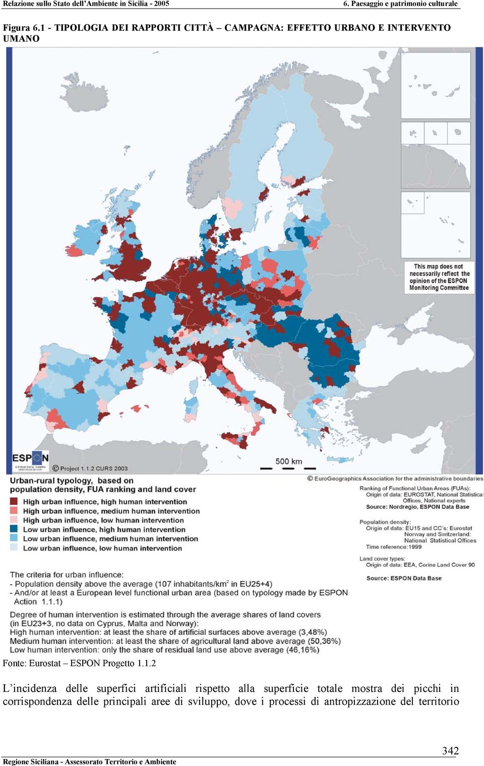 Fonte: Eurostat ESPON Progetto 1.