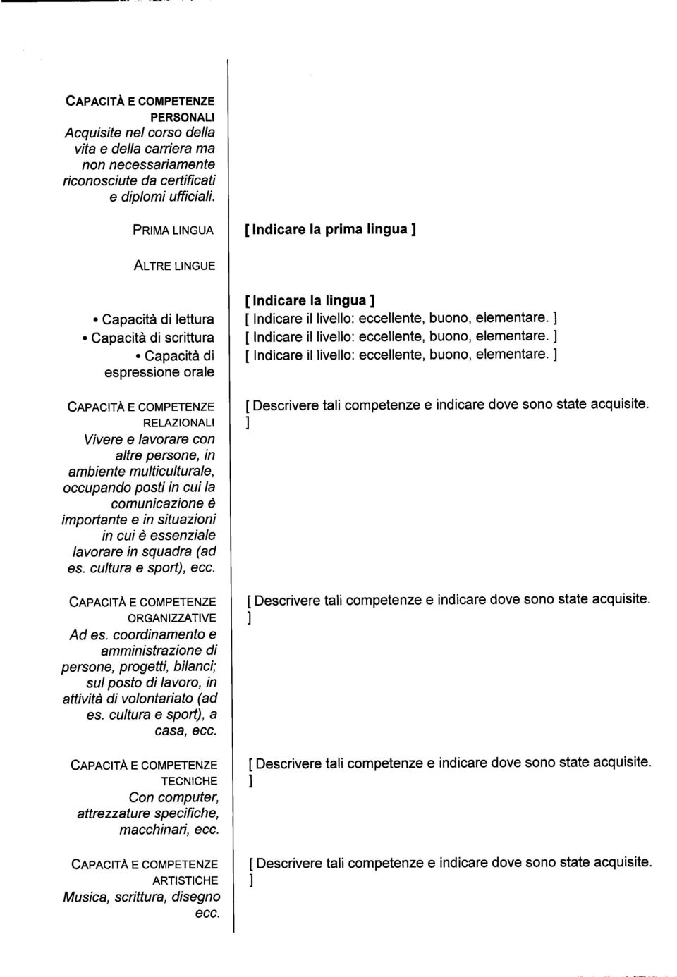 in ambiente multiculturale, occupando posti in cui la comunicazione è importante e in situazioni in cui è essenziale lavorare in squadra (ad es. cultura e sport), ecc.