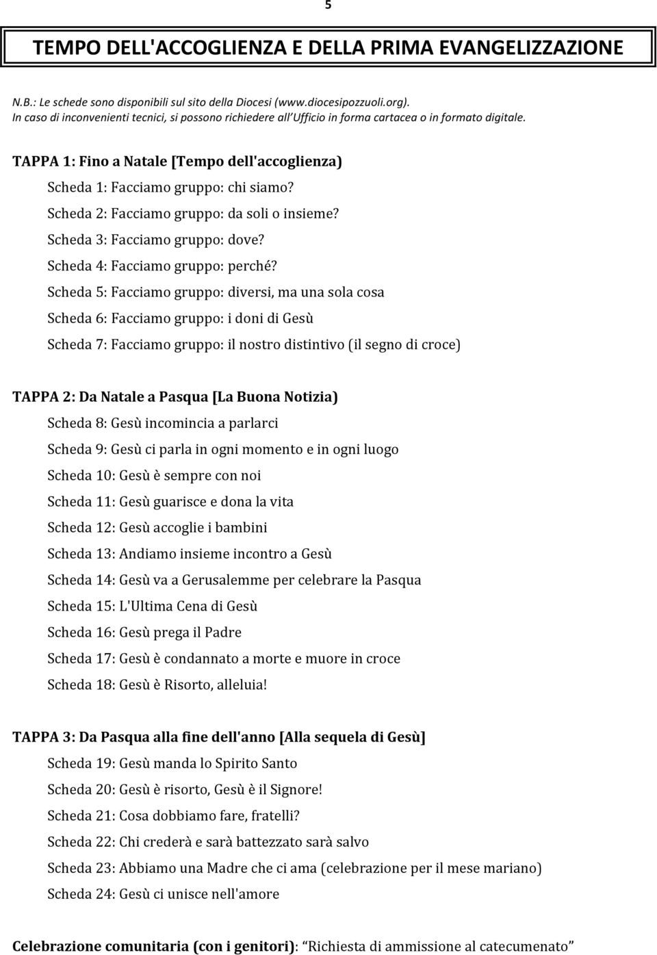 Scheda 2: Facciamo gruppo: da soli o insieme? Scheda 3: Facciamo gruppo: dove? Scheda 4: Facciamo gruppo: perché?