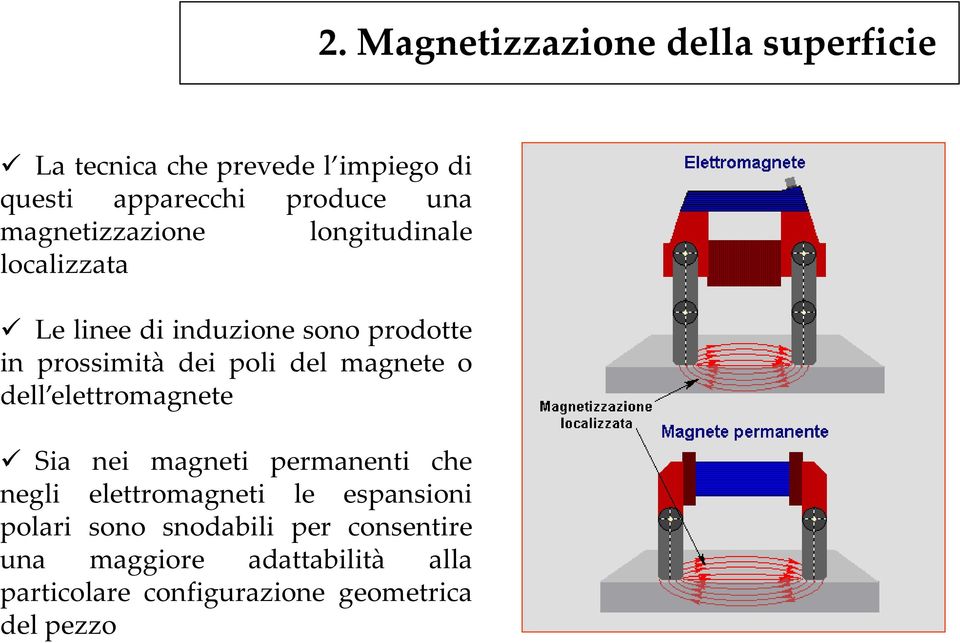 magnete o dell elettromagnete Sia nei magneti permanenti che negli elettromagneti le espansioni polari