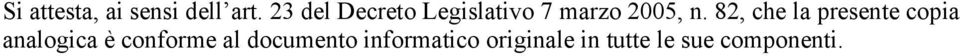 82, che la presente copia analogica è