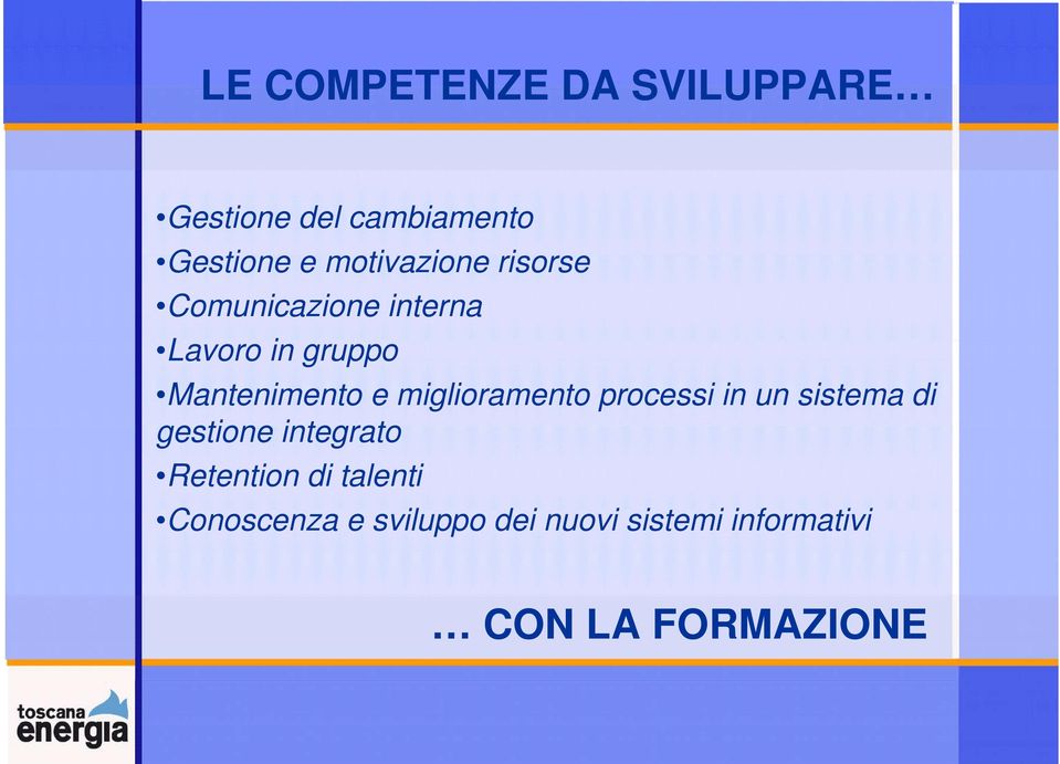 e miglioramento processi in un sistema di gestione integrato Retention