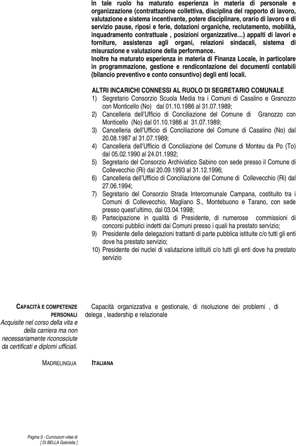 organi, relazioni sindacali, sistema di misurazione e valutazione della performance.