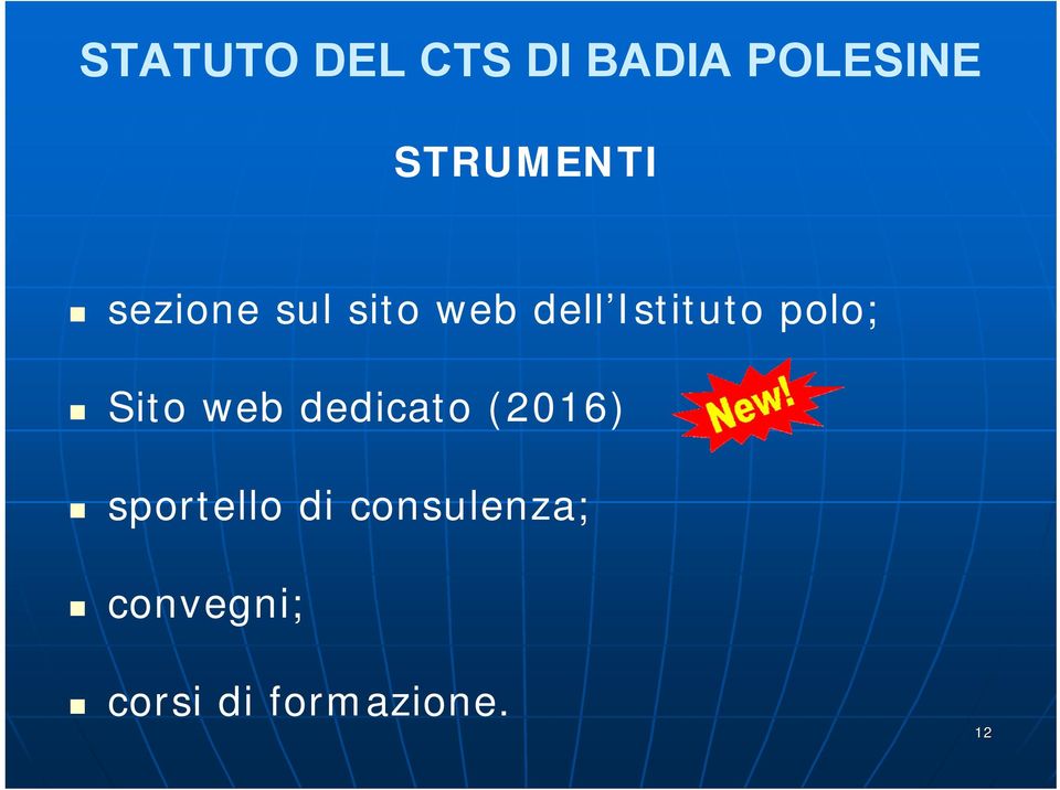 Istituto polo; Sito web dedicato (2016)