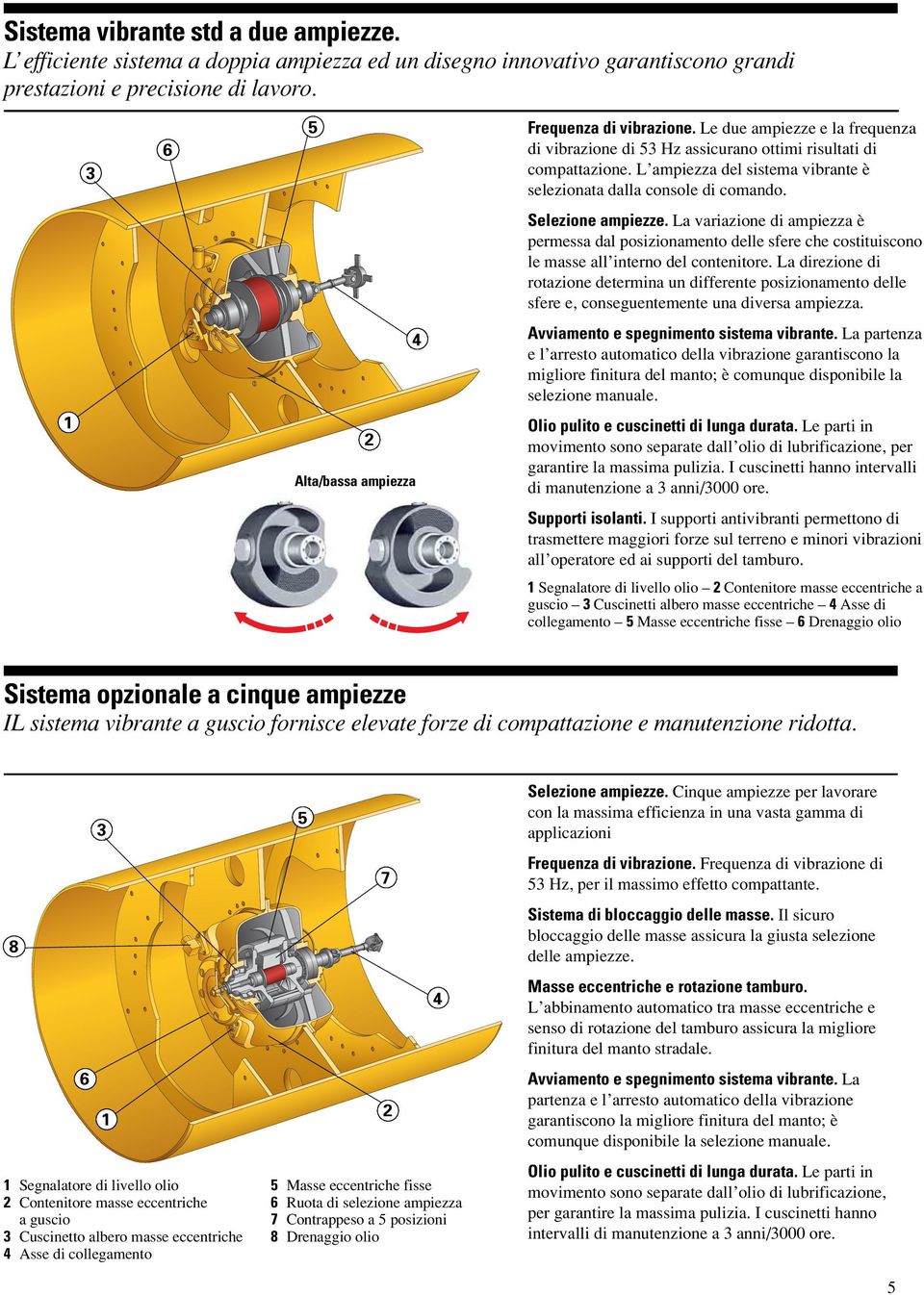 La variazione di ampiezza è permessa dal posizionamento delle sfere che costituiscono le masse all interno del contenitore.