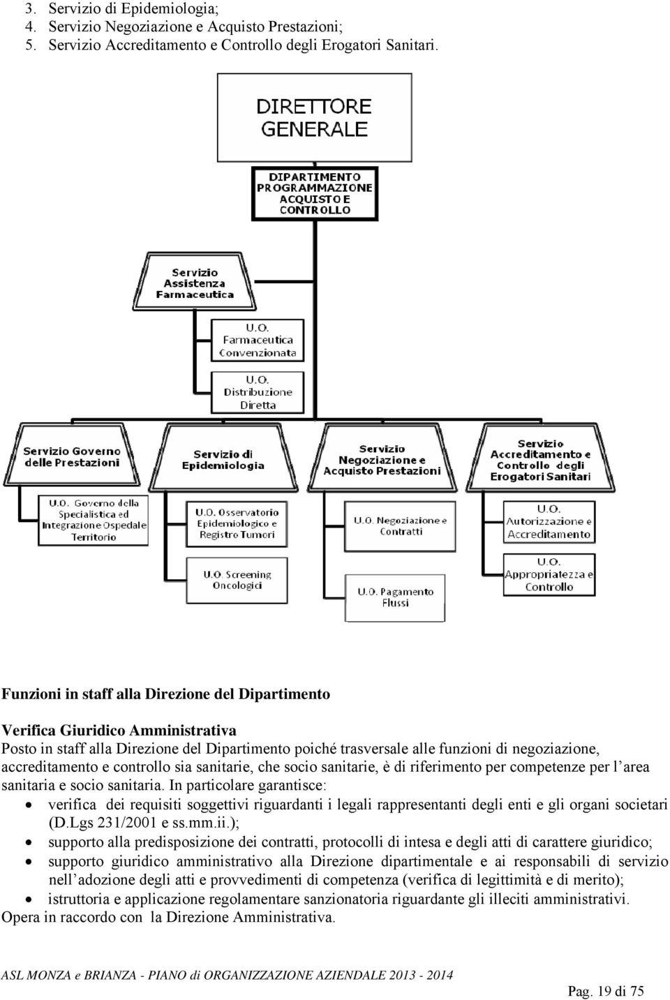 controllo sia sanitarie, che socio sanitarie, è di riferimento per competenze per l area sanitaria e socio sanitaria.