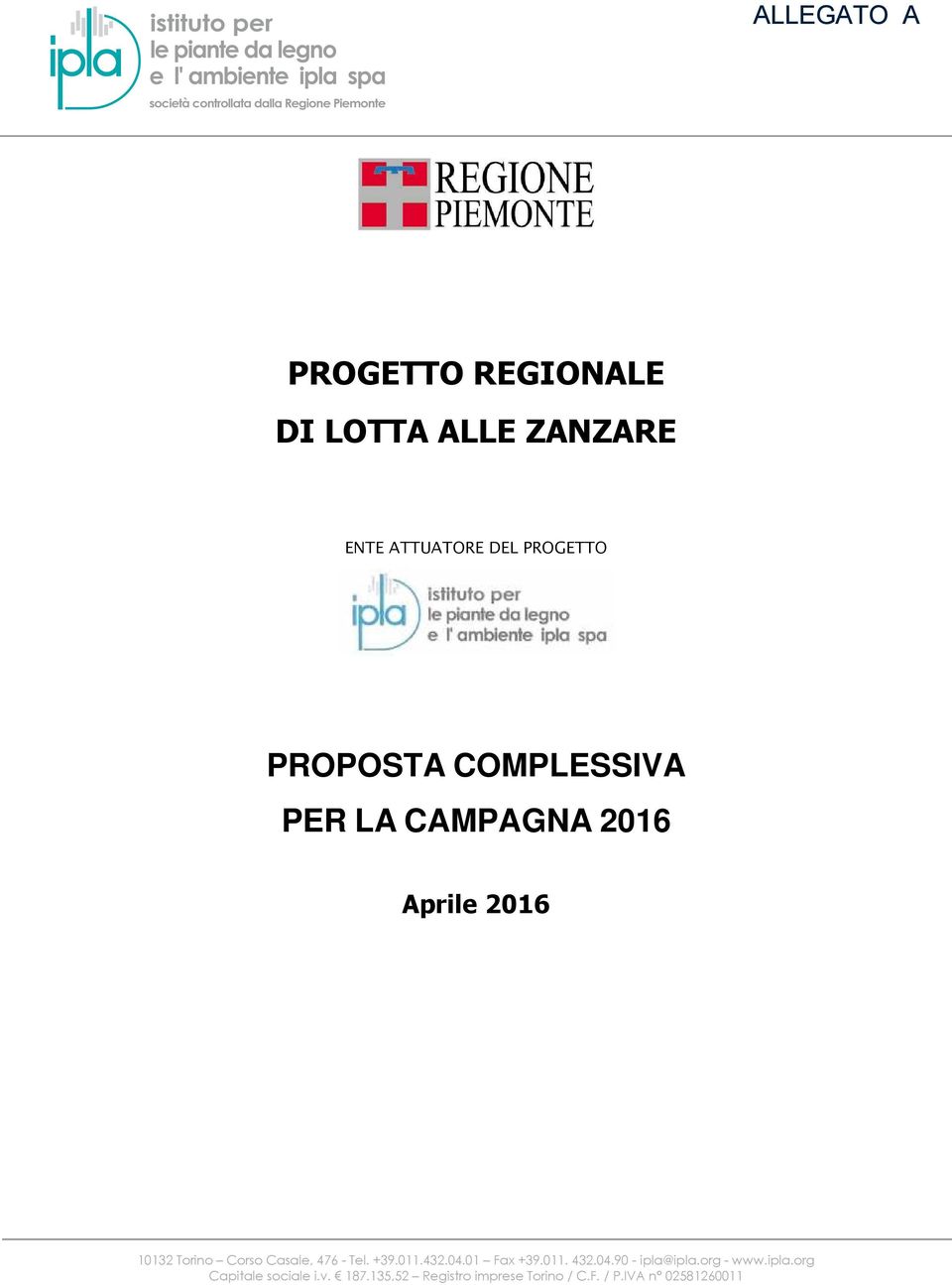 CAMPAGNA 2016 Aprile 2016 Capitale sociale i.v. 187.