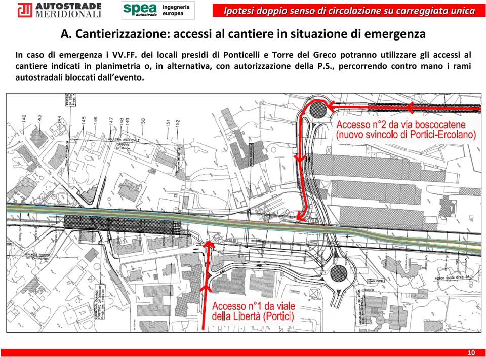 dei locali presidi di Ponticelli e Torre del Greco potranno utilizzare gli accessi