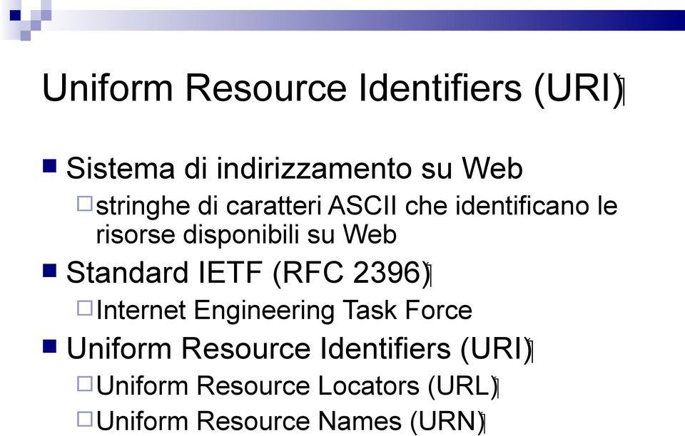 ( 2396 Standard IETF (RFC Internet Engineering Task Force ( URI ) Uniform