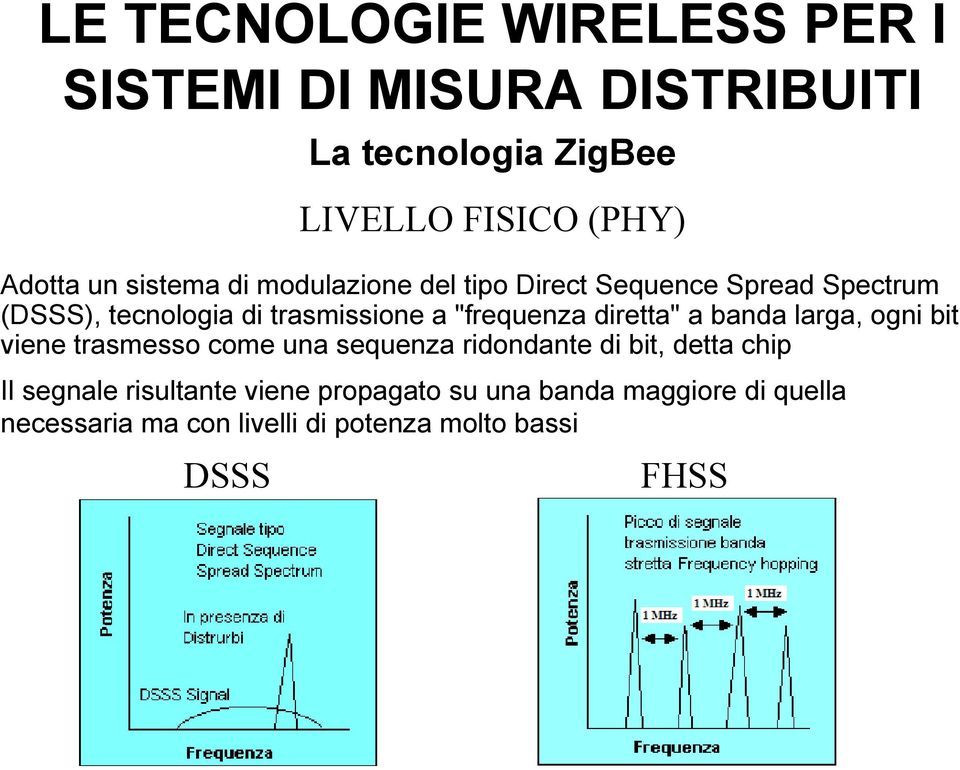 viene trasmesso come una sequenza ridondante di bit, detta chip Il segnale risultante viene