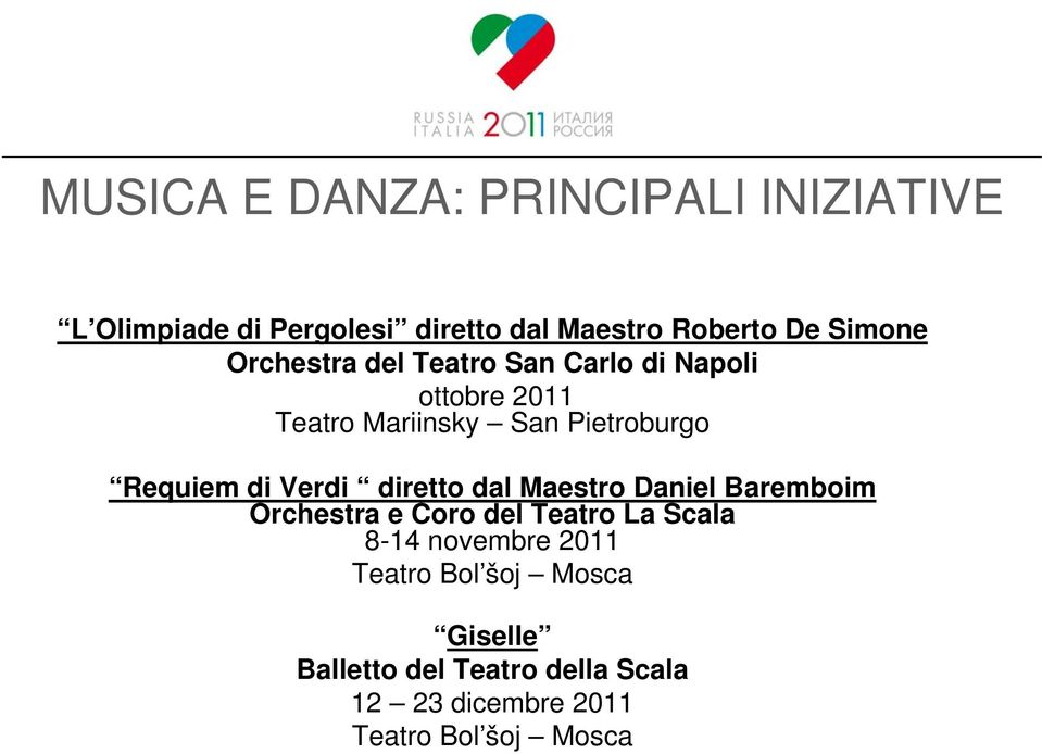 Requiem di Verdi diretto dal Maestro Daniel Baremboim Orchestra e Coro del Teatro La Scala 8-14