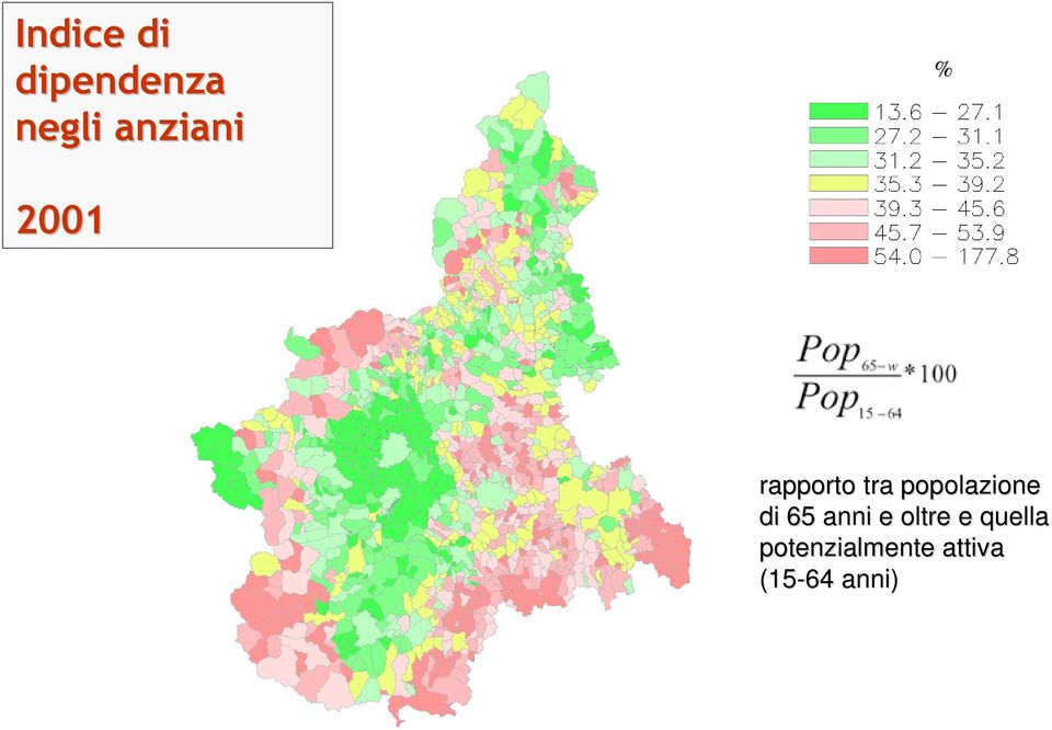 popolazione di 65 anni e oltre e