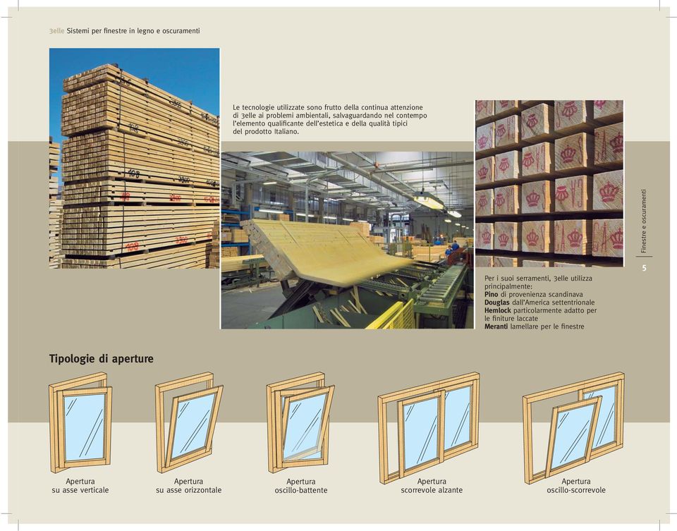 Tutte le essenze legnose sono accuratamente selezionate e lavorate, dalla troncatura del listone grezzo fino all orientamento del lato di lavorazione, così come durante la finitura e l assemblaggio,