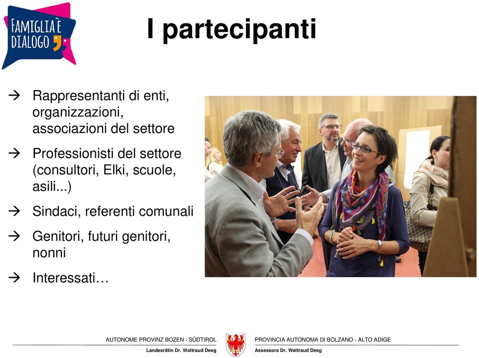 Professionisti del settore (consultori, Elki, scuole,