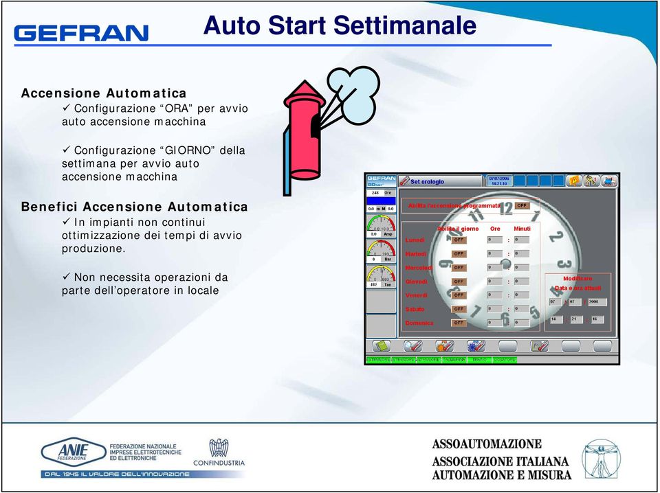 accensione macchina Benefici Accensione Automatica In impianti non continui