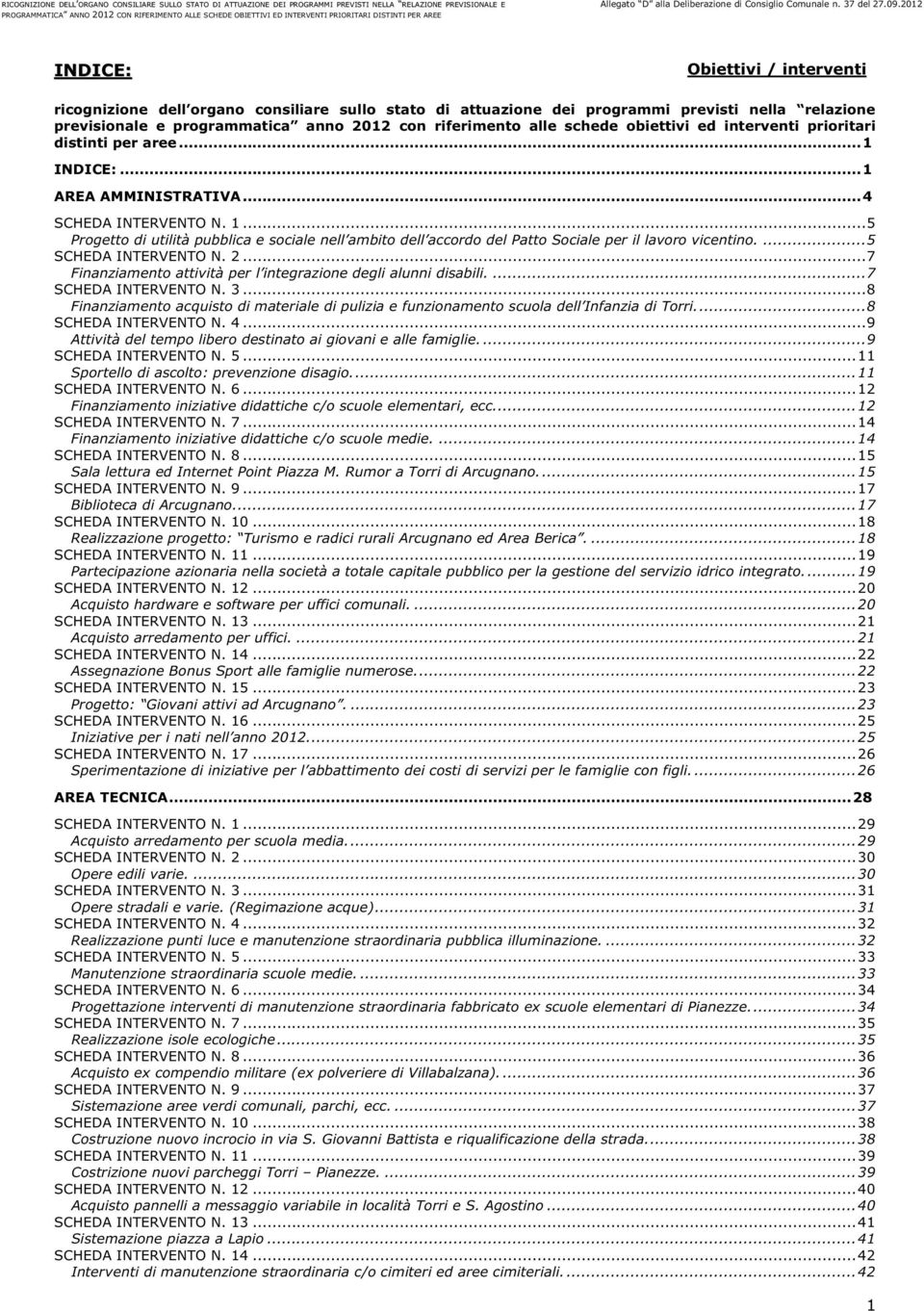 ... 5 SCHEDA INTERVENTO N. 2... 7 Finanziamento attività per l integrazione degli alunni disabili.... 7 SCHEDA INTERVENTO N. 3.