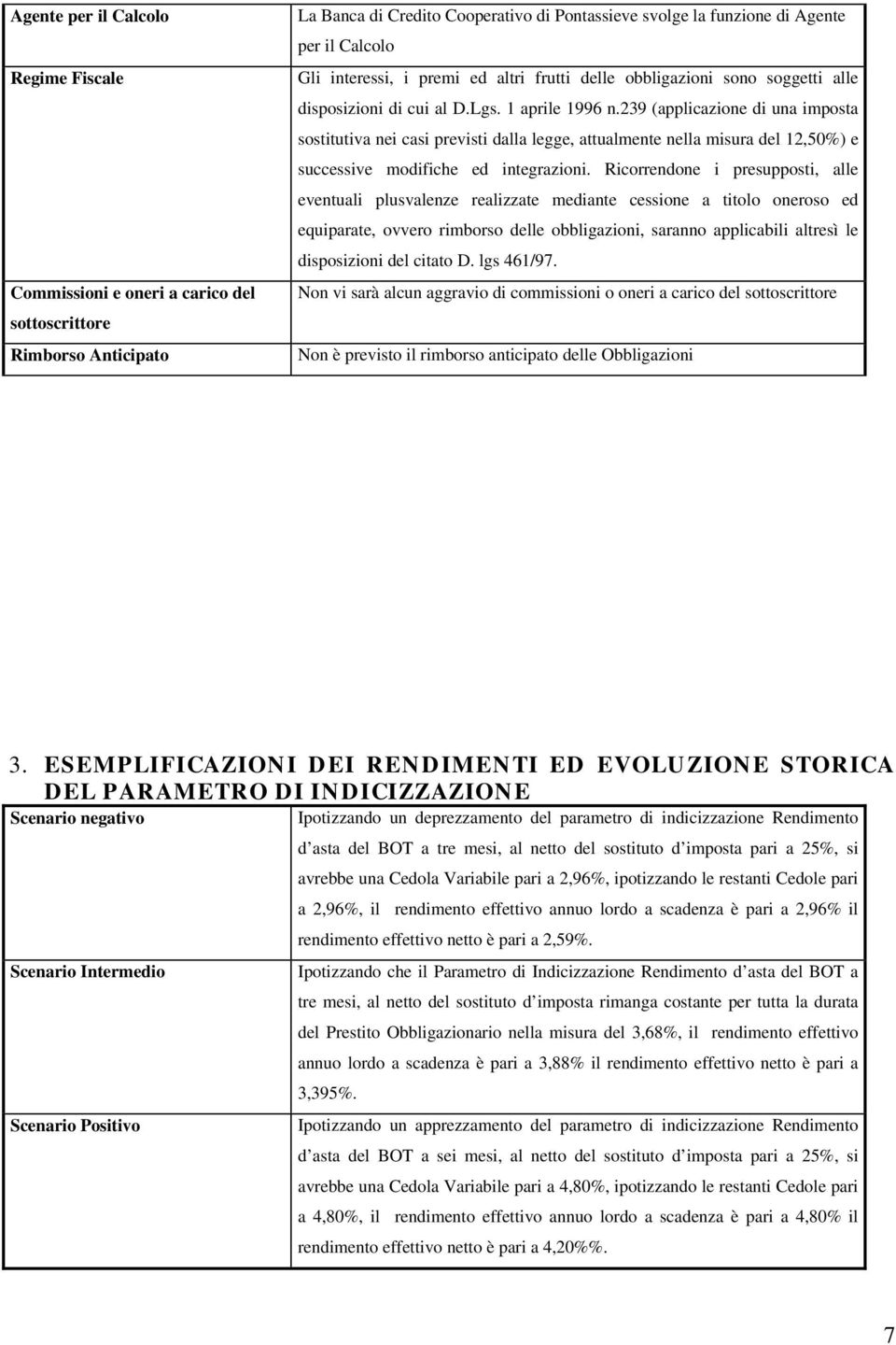 239 (applicazione di una imposta sostitutiva nei casi previsti dalla legge, attualmente nella misura del 12,50%) e successive modifiche ed integrazioni.