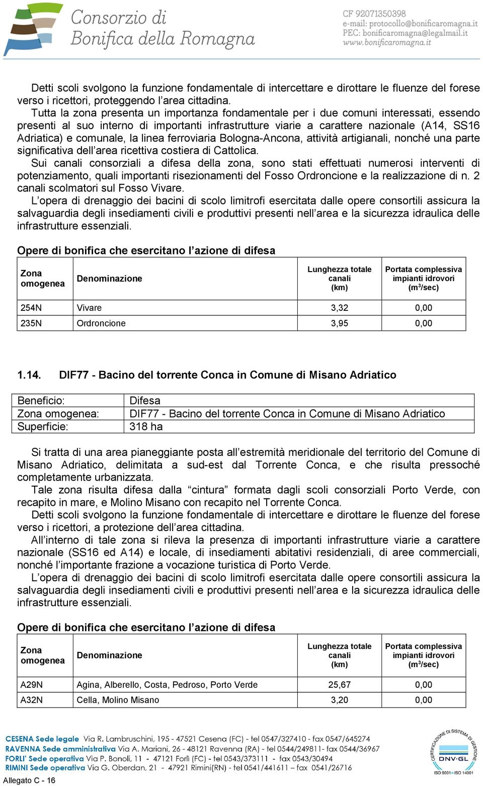 comunale, la linea ferroviaria Bologna-Ancona, attività artigianali, nonché una parte significativa dell area ricettiva costiera di Cattolica.