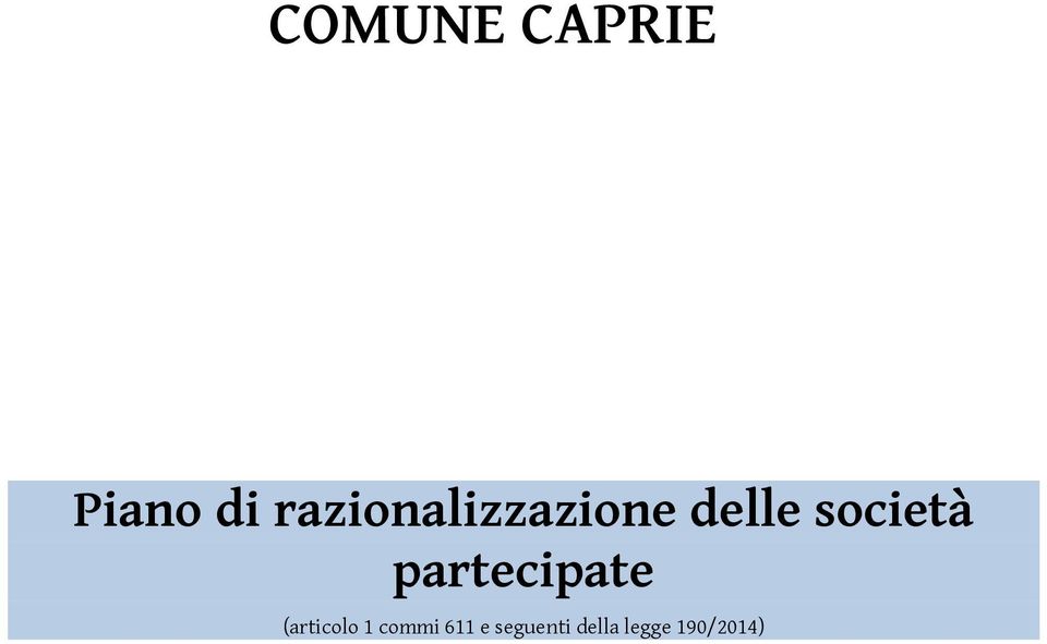 società partecipate (articolo