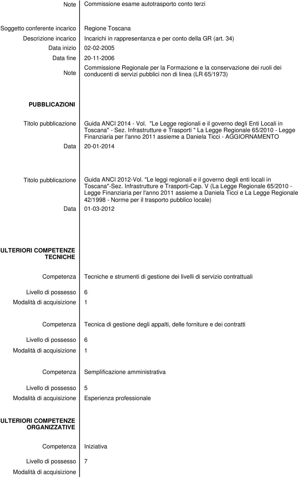 Titolo pubblicazione Guida ANCI 2014 - Vol. "Le Legge regionali e il governo degli Enti Locali in Toscana" - Sez.