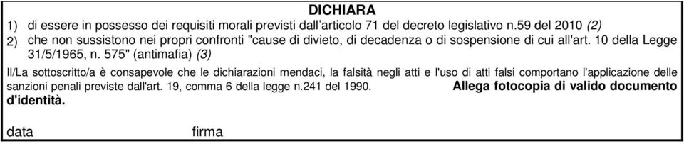 10 della Legge 31/5/1965, n.