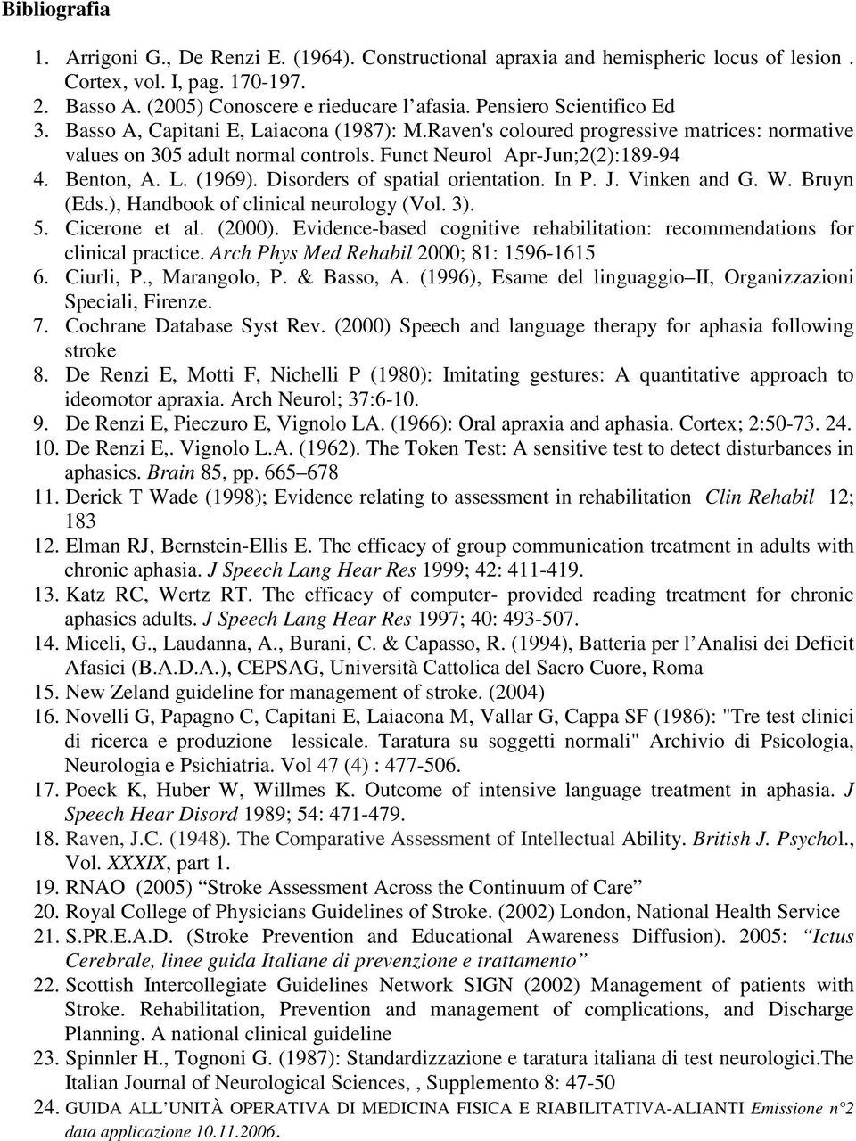 L. (1969). Disorders of spatial orientation. In P. J. Vinken and G. W. Bruyn (Eds.), Handbook of clinical neurology (Vol. 3). 5. Cicerone et al. (2000).