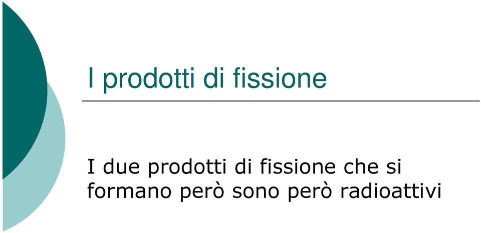 fissione che si