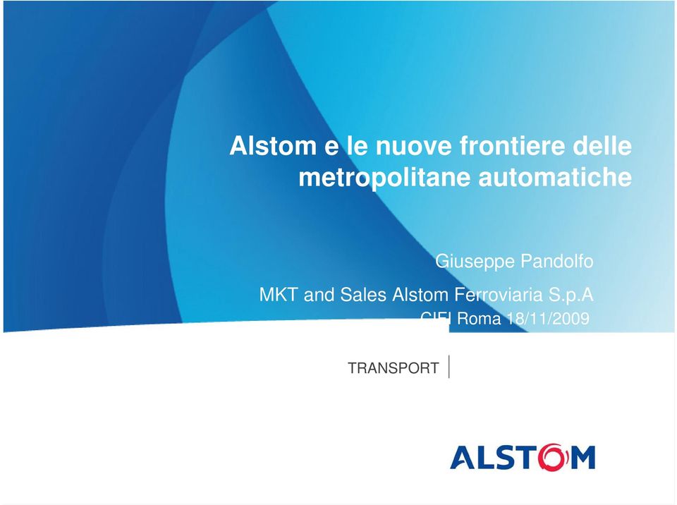 Pandolfo MKT and Sales Alstom