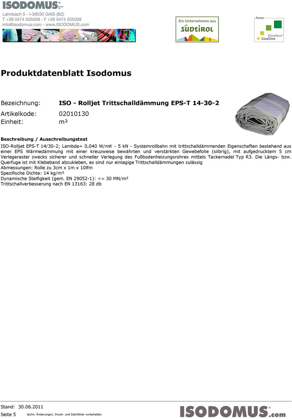 Verlegeraster zwecks sicherer und schneller Verlegung des Fußbodenheizungsrohres mittels Tackernadel Typ R3. Die Längs- bzw.