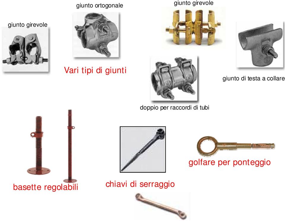 a collare doppio per raccordi di tubi golfare