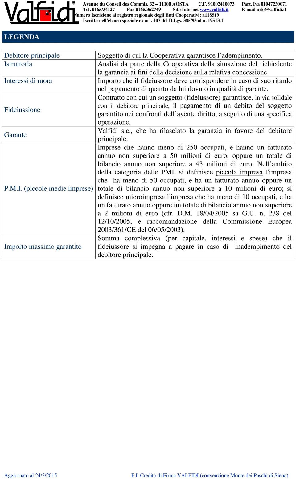 Importo che il fideiussore deve corrispondere in caso di suo ritardo nel pagamento di quanto da lui dovuto in qualità di garante.