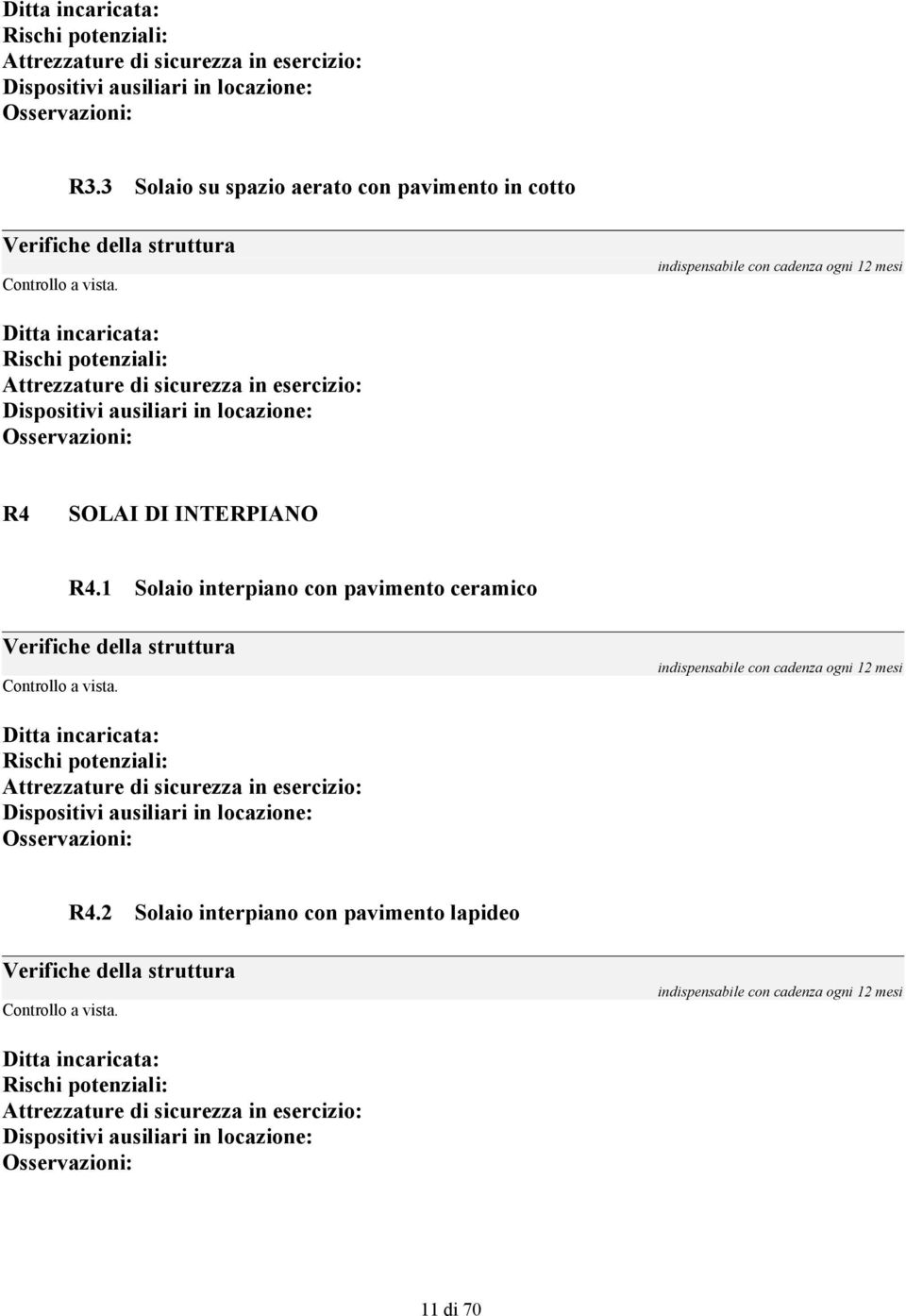 1 Solaio interpiano con pavimento ceramico Verifiche della struttura