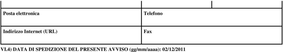 4) DATA DI SPEDIZIONE