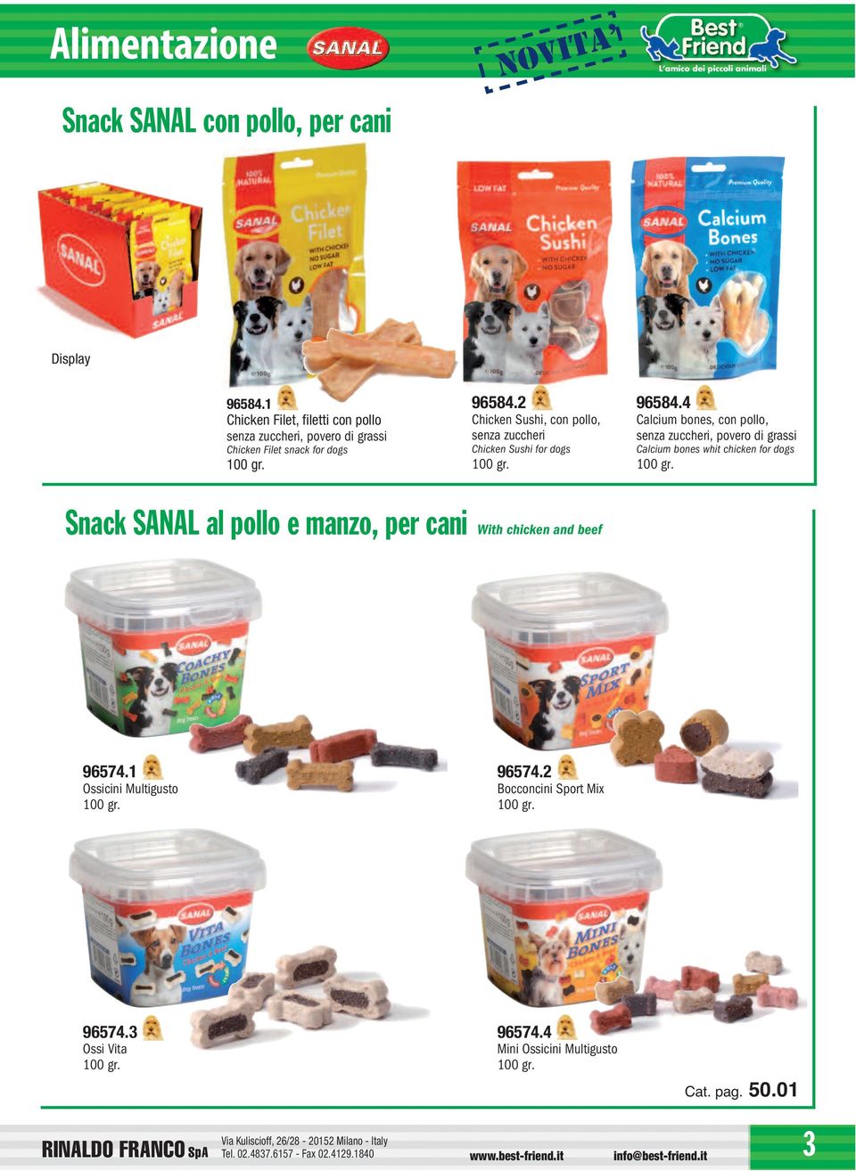 per cani 96584.2 Chicken Sushi, con pollo, senza zuccheri Chicken Sushi for dogs With chicken and beef 96584.