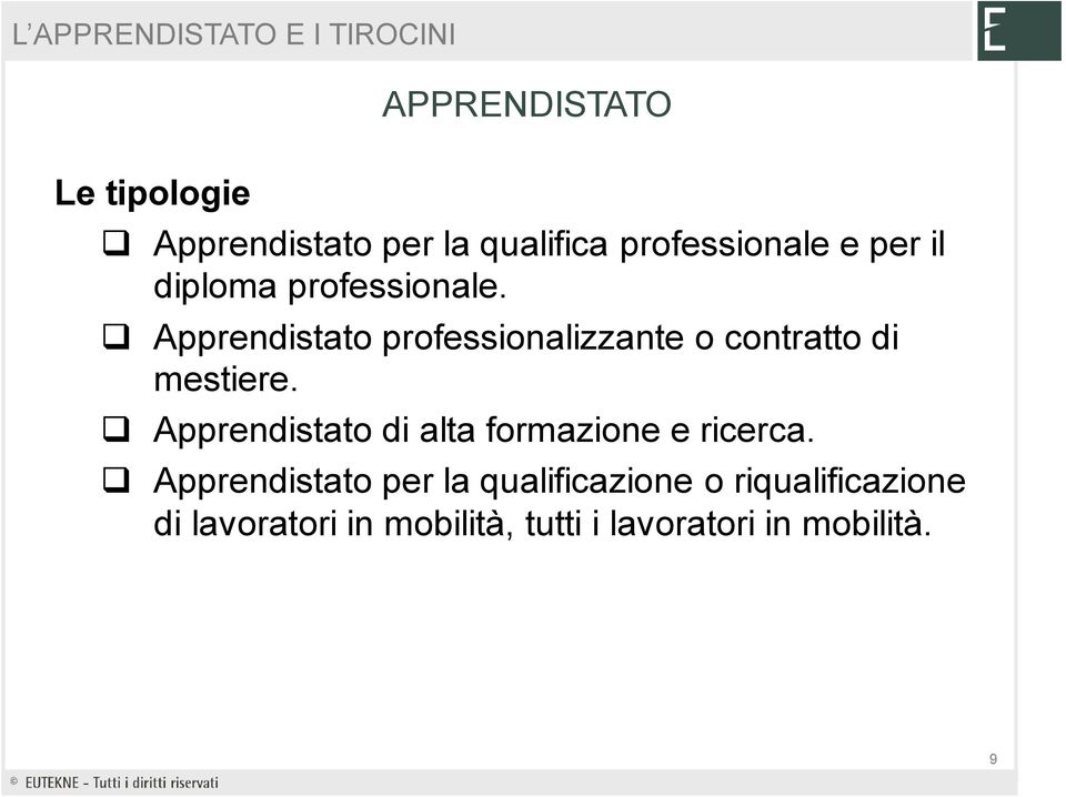 Apprendistato di alta formazione e ricerca.