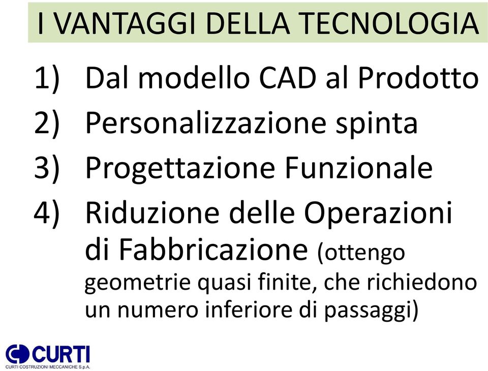 Riduzione delle Operazioni di Fabbricazione (ottengo