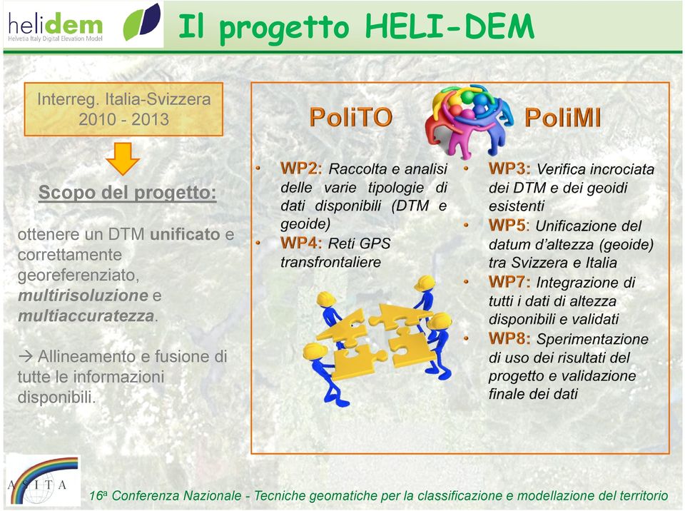 DTM unificatoe correttamente georeferenziato,