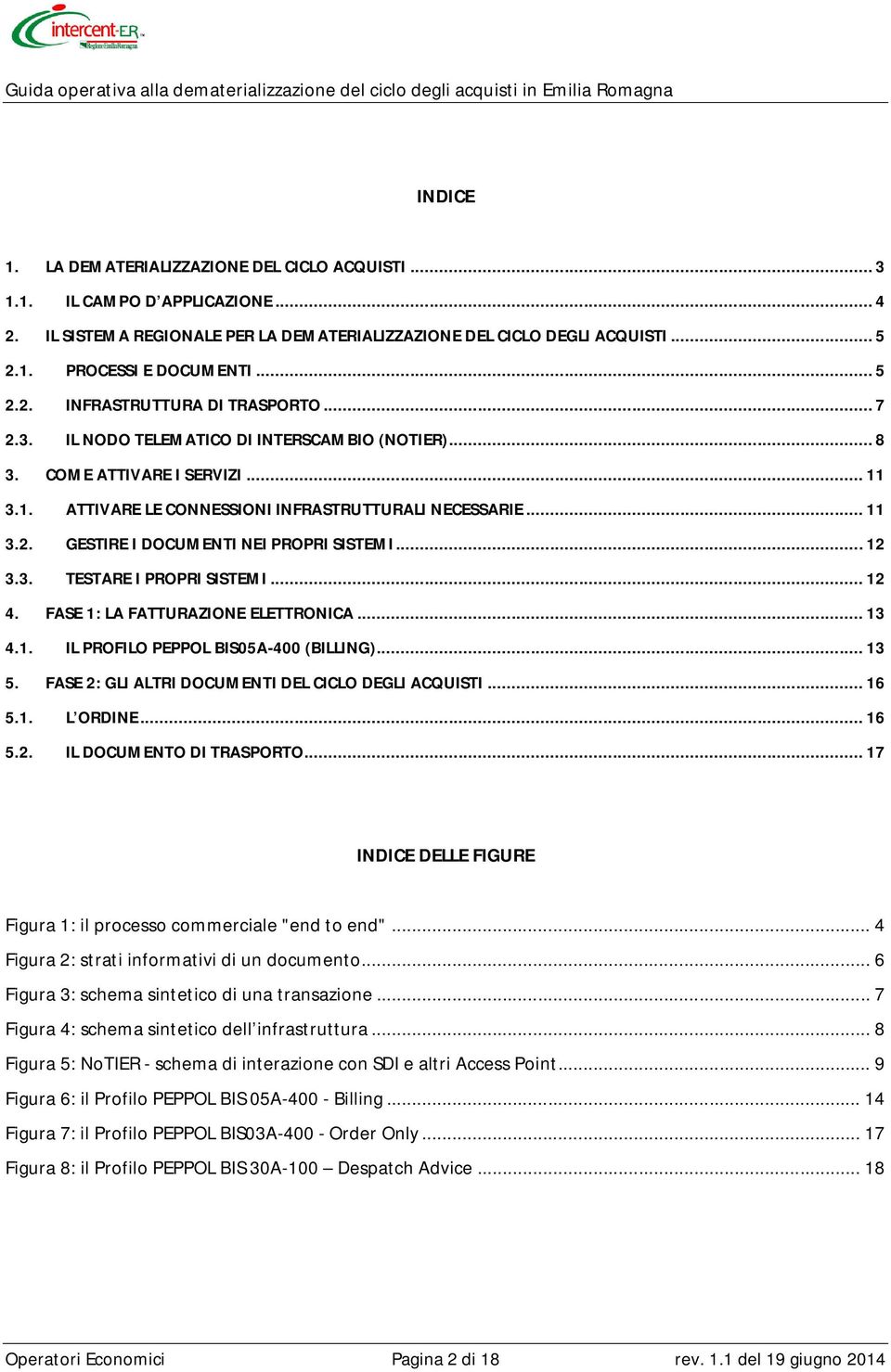 .. 12 3.3. TESTARE I PROPRI SISTEMI... 12 4. FASE 1: LA FATTURAZIONE ELETTRONICA... 13 4.1. IL PROFILO PEPPOL BIS05A-400 (BILLING)... 13 5. FASE 2: GLI ALTRI DOCUMENTI DEL CICLO DEGLI ACQUISTI... 16 5.