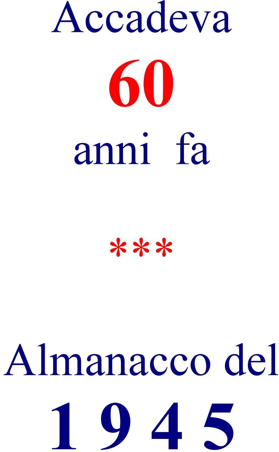 Almanacco