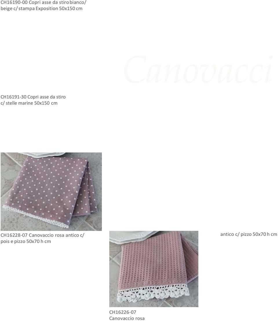 stelle marine 50x150 cm CH16228 07 Canovaccio rosa antico c/