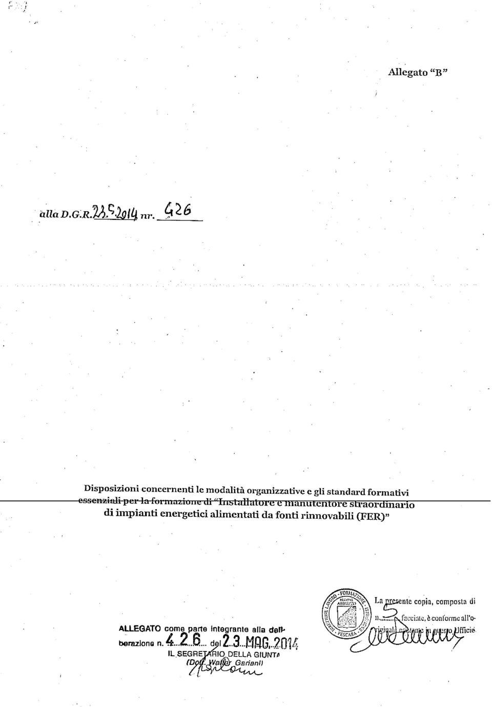 di impianti energetici alimentati da fonti rnmovabili (FER)" AlLEGATO come parte