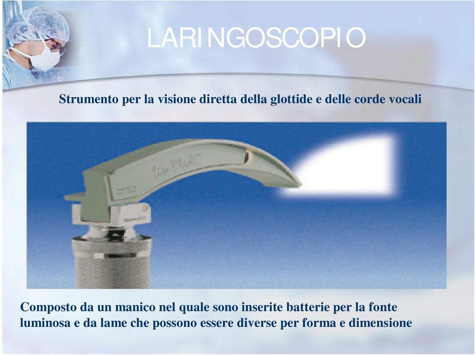 nel quale sono inserite batterie per la fonte luminosa