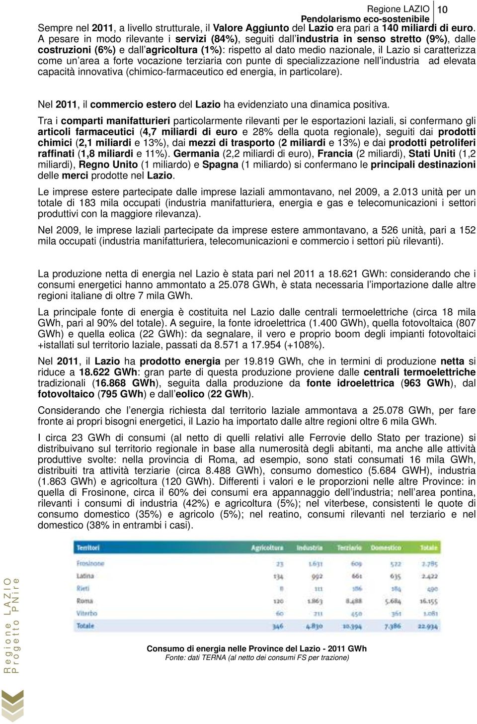 come un area a forte vocazione terziaria con punte di specializzazione nell industria ad elevata capacità innovativa (chimico-farmaceutico ed energia, in particolare).