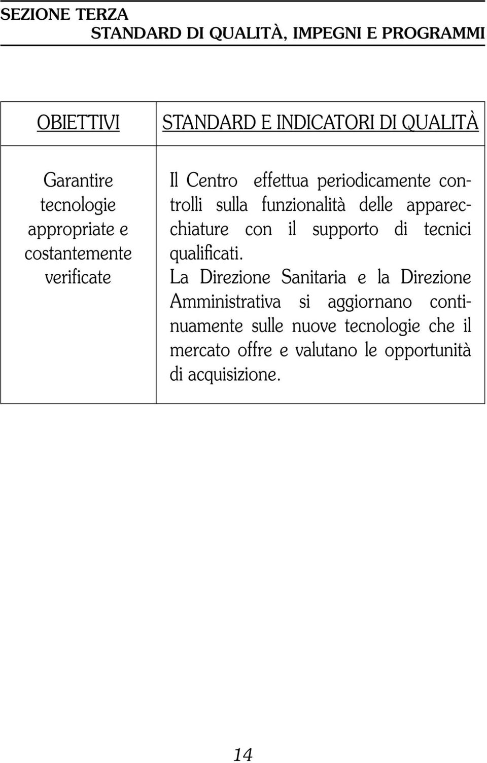 delle apparecchiature con il supporto di tecnici qualificati.