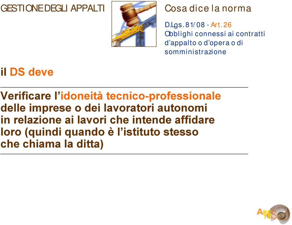 lavoratori autonomi in relazione ai lavori che