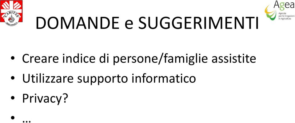 persone/famiglie assistite